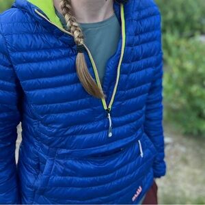 Stio Blue Puffer Half zip